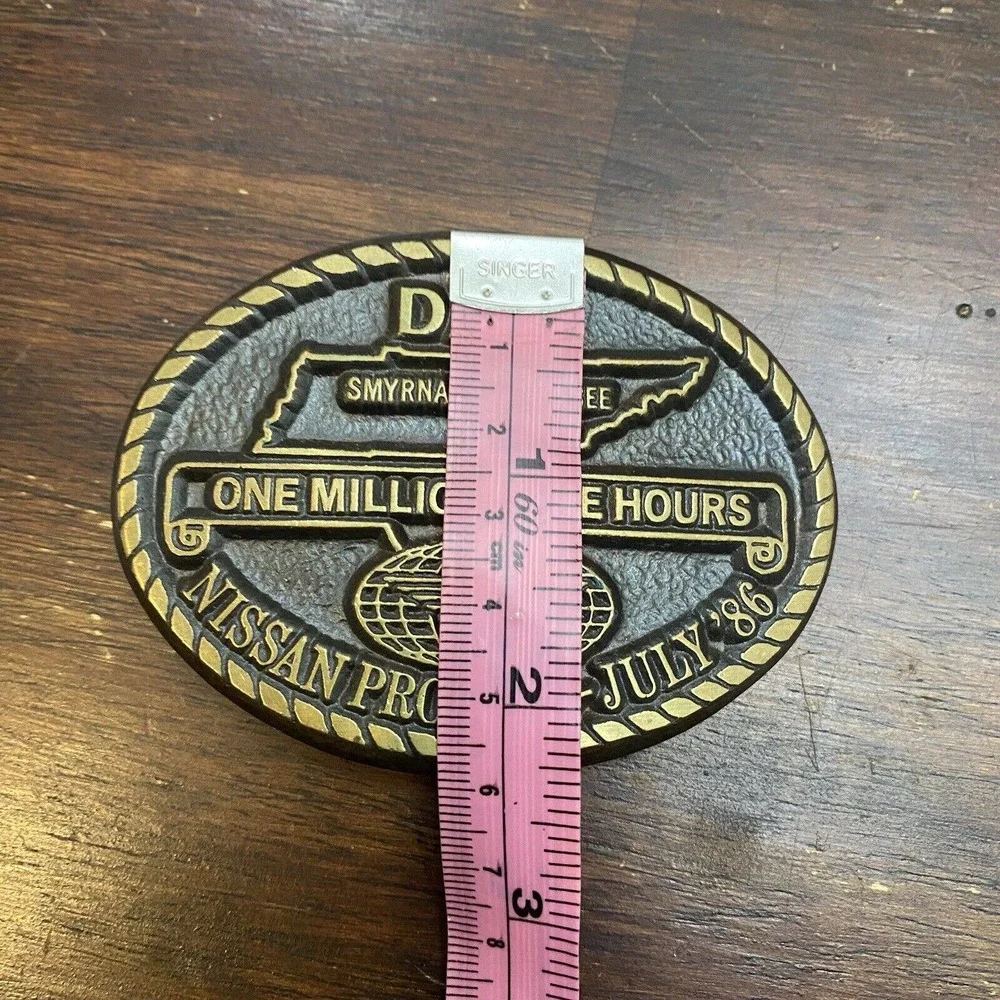Nissan Belt Buckle USA Smyrna Tennessee Project 1986‎ DMIS limited Edition